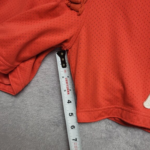 Abercrombie & Fitch Shorts Mens Medium Orange Mesh Gym Athletic Basketball Y2K - Picture 5 of 9